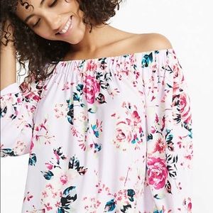 Express Floral Off the Shoulder Top
